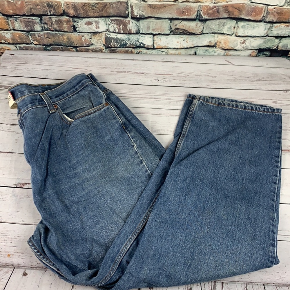 Levis "550" relaxed fit straight leg blue leans size 42 - Picture 12 of 13